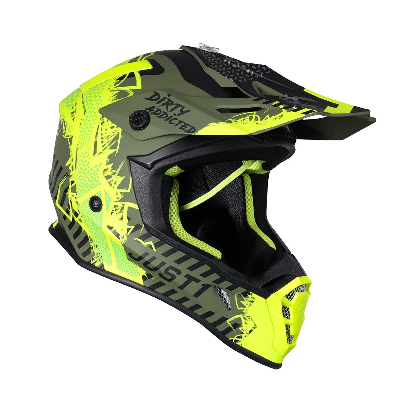 Just1 J38 Mask Fluo Yellow Black Green Matt