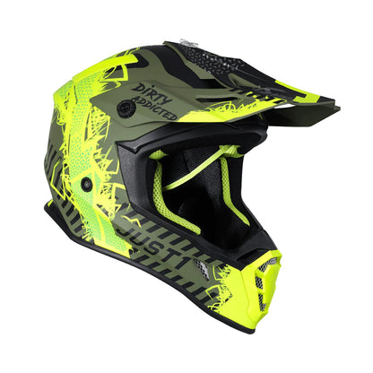 Just1 J38 Mask Fluo Yellow Black Green Matt