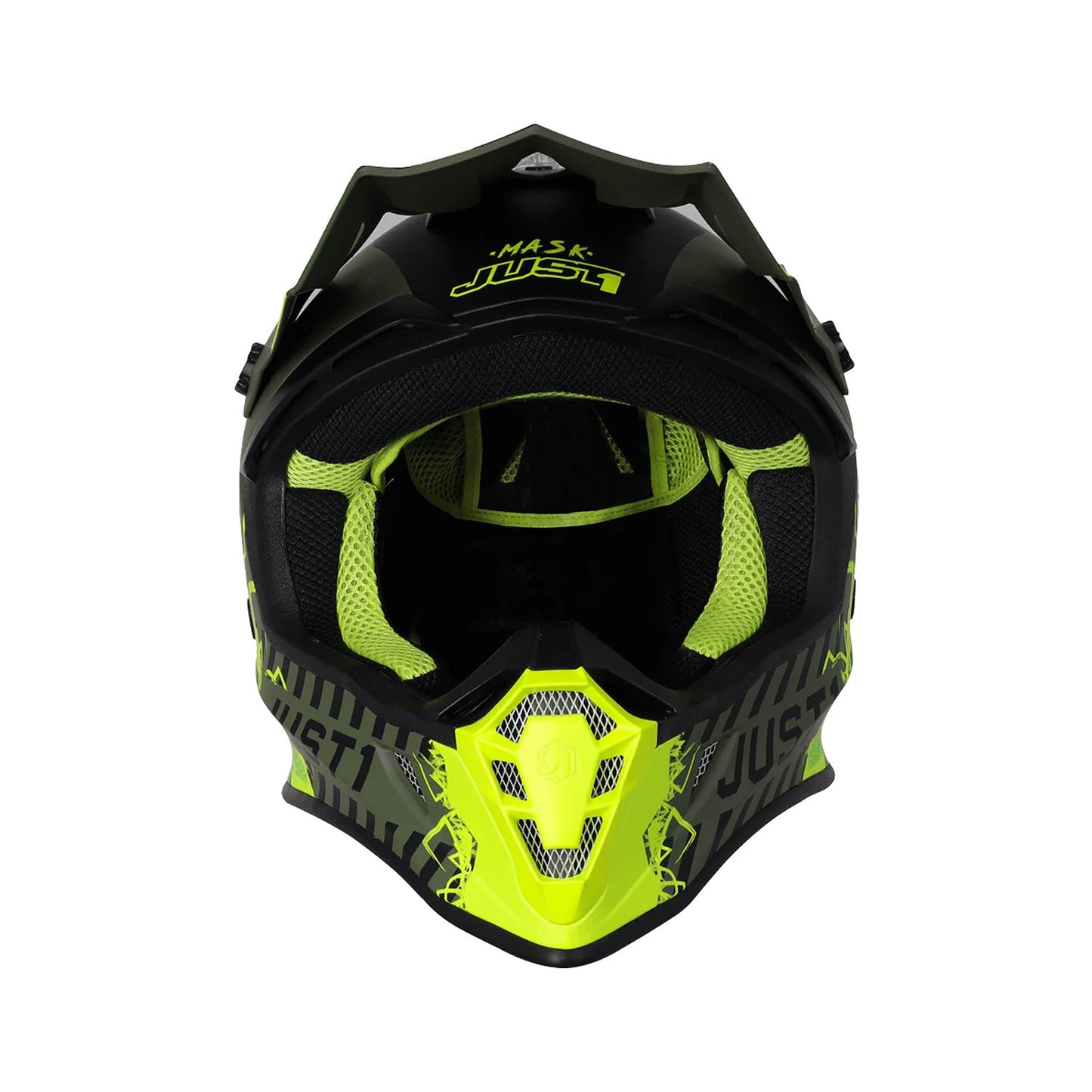 Just1 J38 Mask Fluo Yellow Black Green Matt
