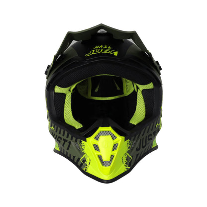 Just1 J38 Mask Fluo Yellow Black Green Matt