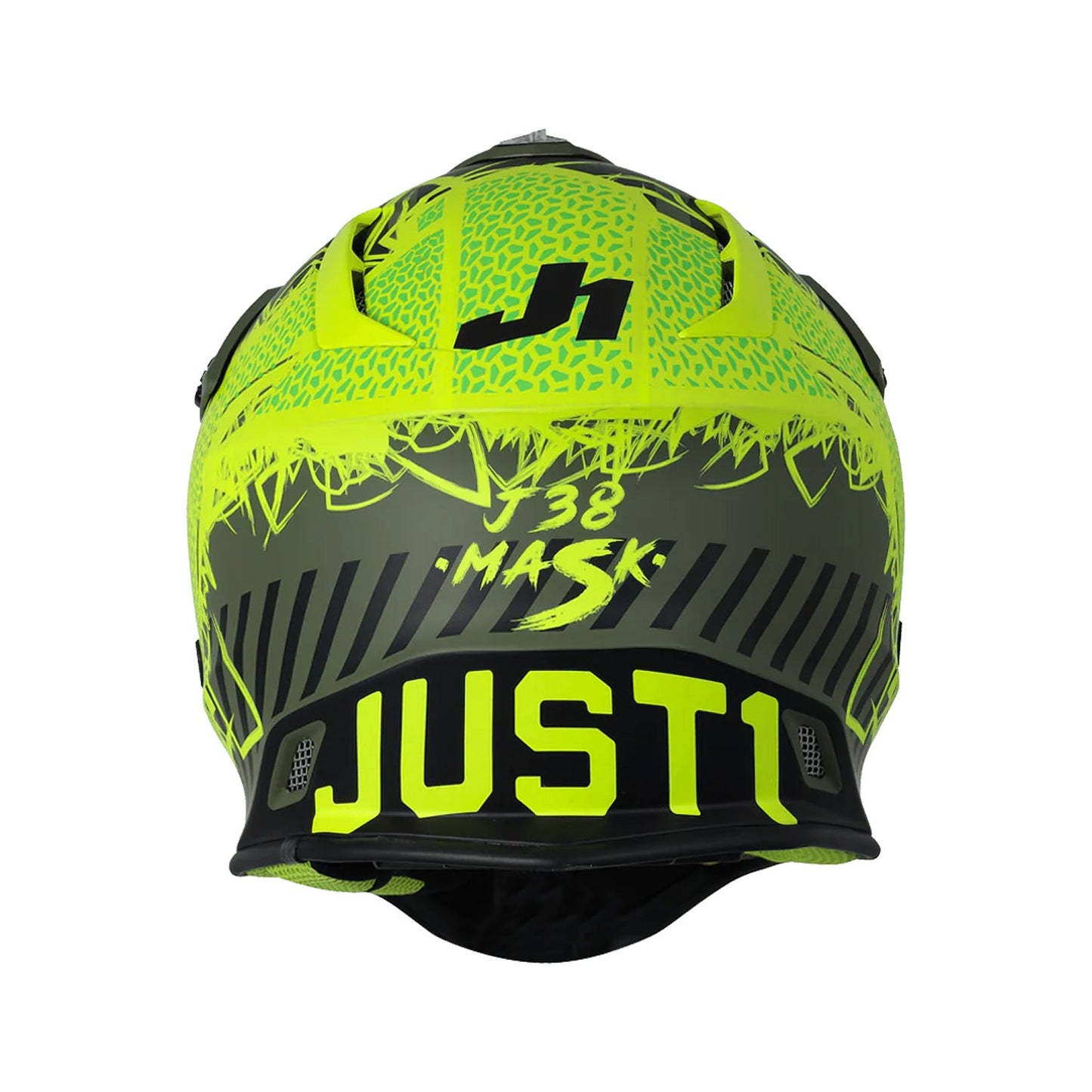 Just1 J38 Mask Fluo Yellow Black Green Matt