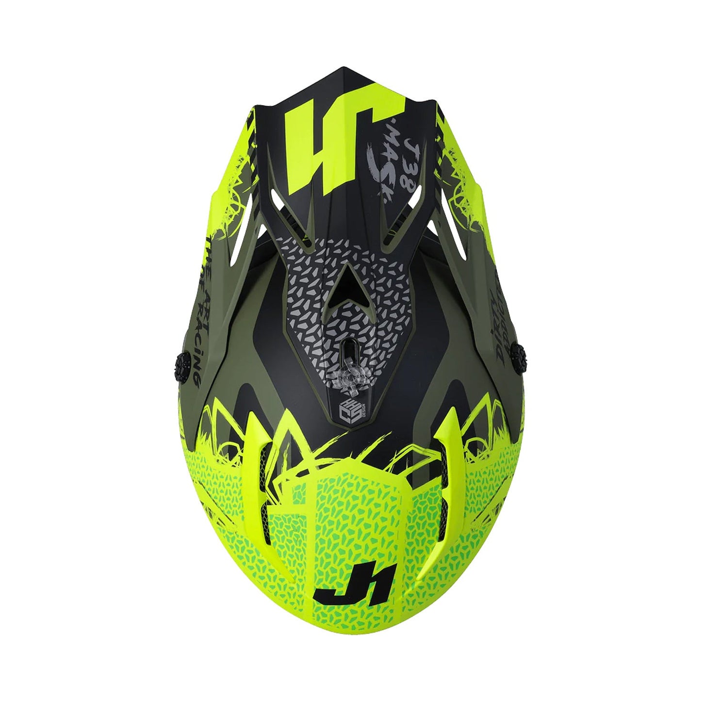 Just1 J38 Mask Fluo Yellow Black Green Matt