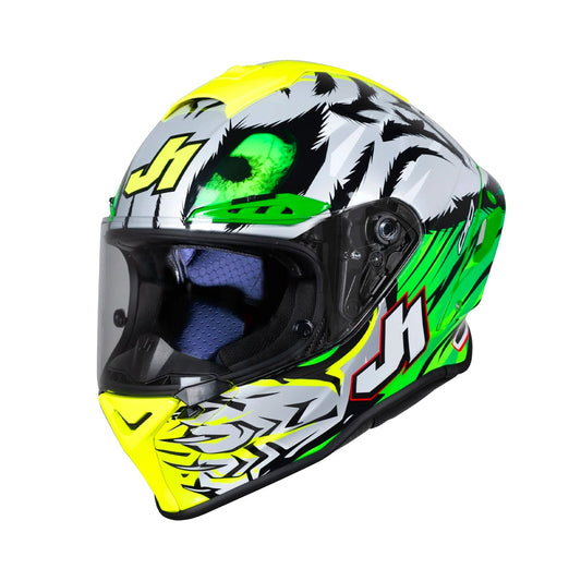 Just1 J-Gpr 22.06 Bassani Replica Carbon Green/Yellow Fluo Gloss