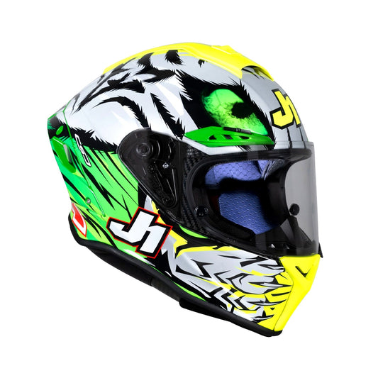 Just1 J-Gpr 22.06 Bassani Replica Carbon Green/Yellow Fluo Gloss