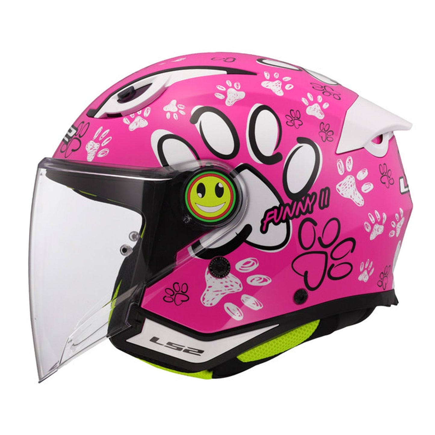 LS2 Funny II Junior Helmet Paws Pink Gloss