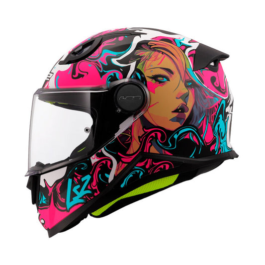 LS2 Kid Helmet Cyberg Purple Cyan Matt