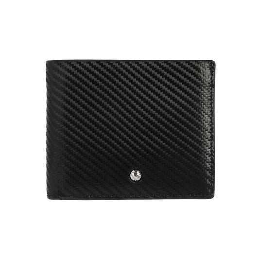 Momodesign Portafoglio in vera pelle con rivestimento carbon
