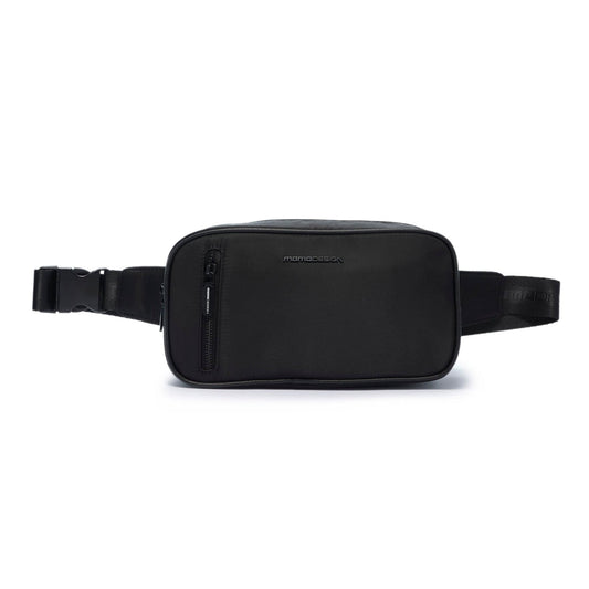 Momodesign Marsupio Sportivo Unico in Saffiano PU e Nylon nero