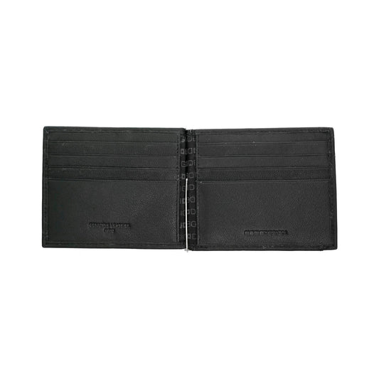 Momodesign Portafoglio con ferma banconote in pelle nera