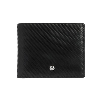 Momodesign Portafoglio in vera pelle con rivestimento carbon
