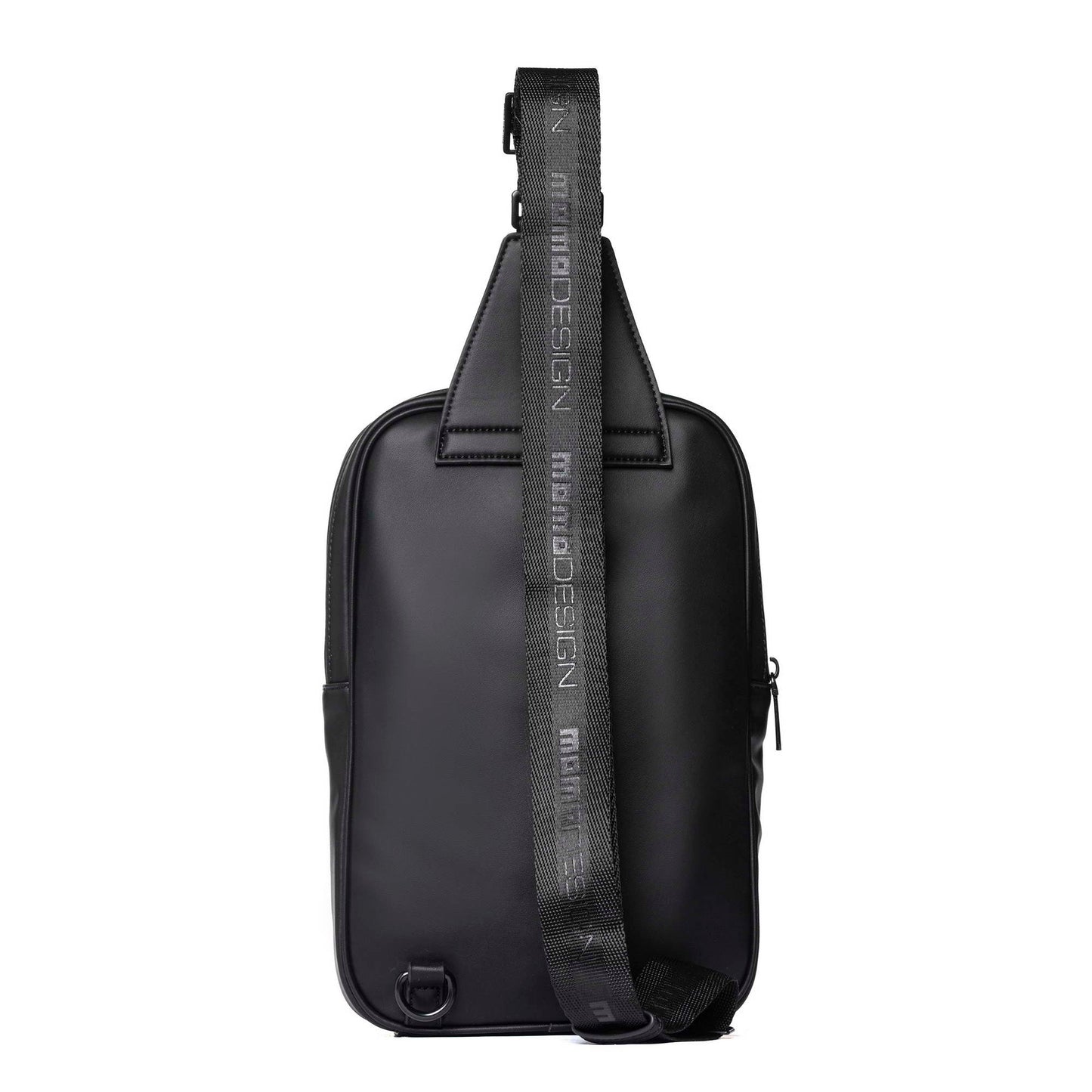 Momodesign borsa monospalla Rubber nero con fasce riflettenti