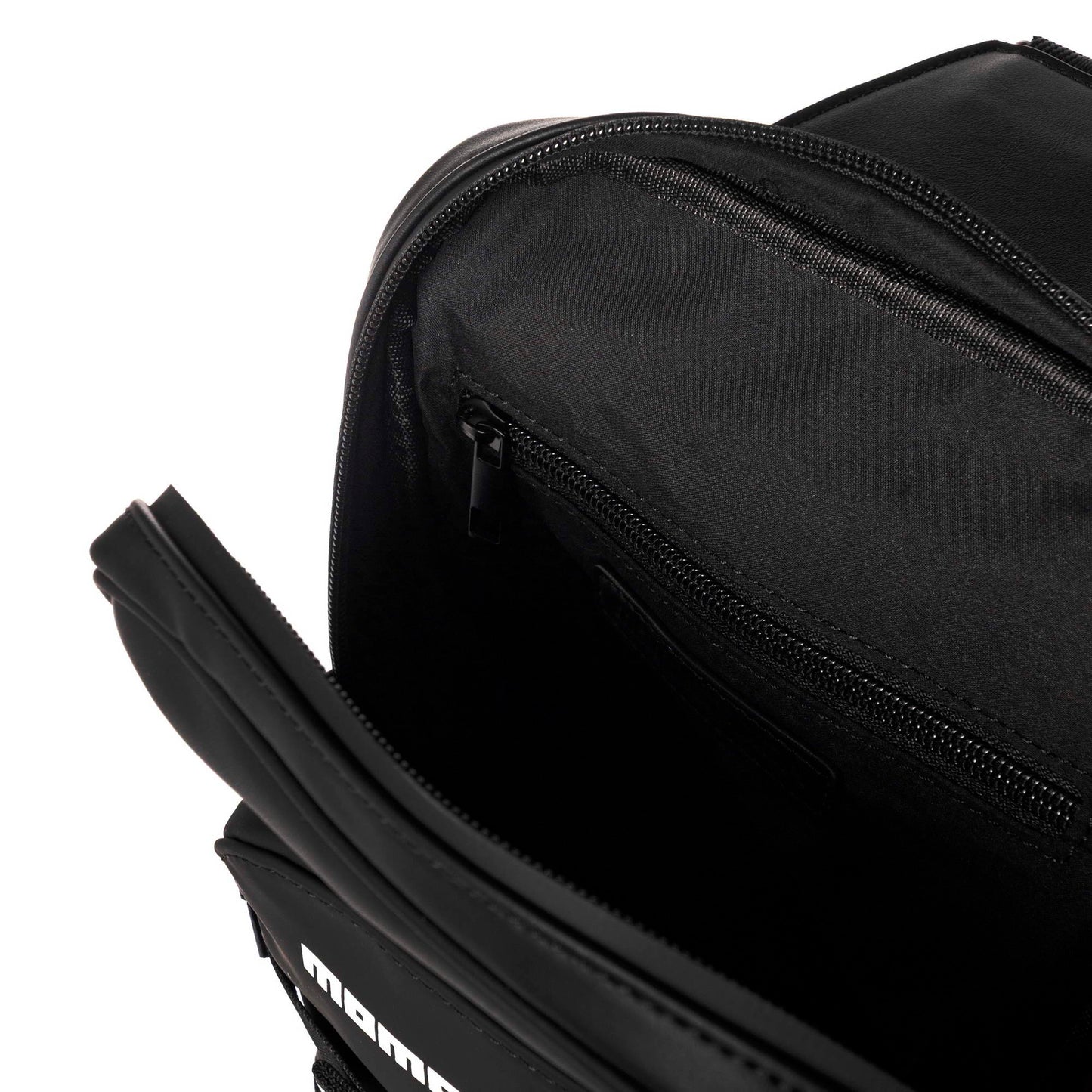 Momodesign borsa monospalla Rubber nero con fasce riflettenti