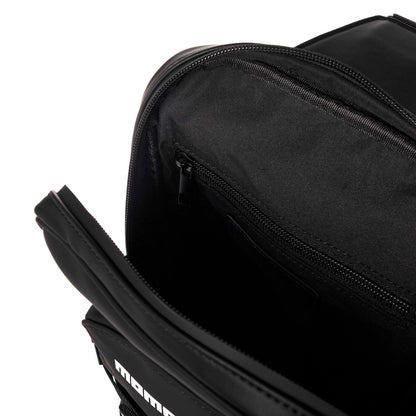 Momodesign borsa monospalla Rubber nero con fasce riflettenti