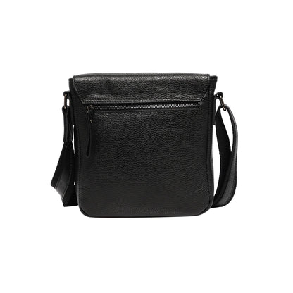 Momodesign Tracolla in vera pelle martellata nera