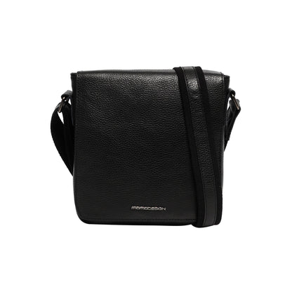 Momodesign Tracolla in vera pelle martellata nera
