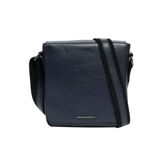 Tracolla Momodesign in vera pelle martellata blu