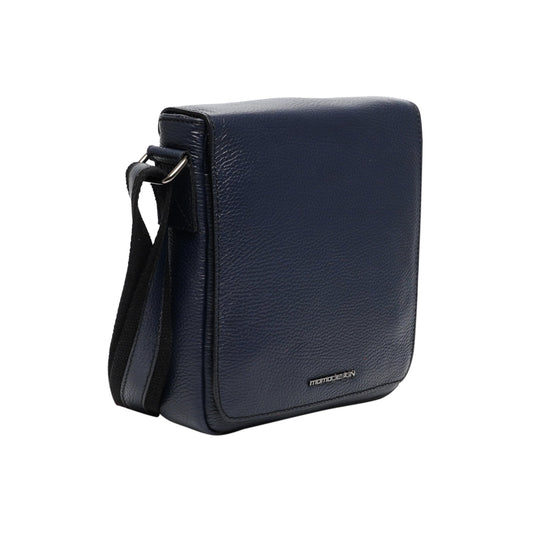 Tracolla Momodesign in vera pelle martellata blu