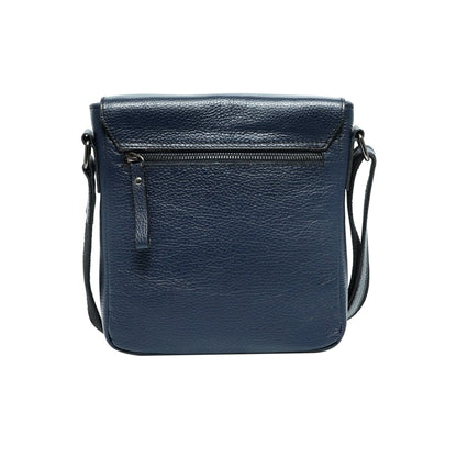Tracolla Momodesign in vera pelle martellata blu