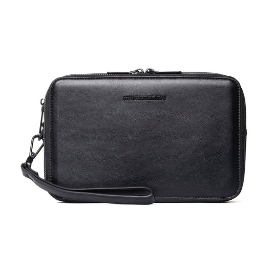 Momodesign pouch business Work nappa grande in nappa PU nera