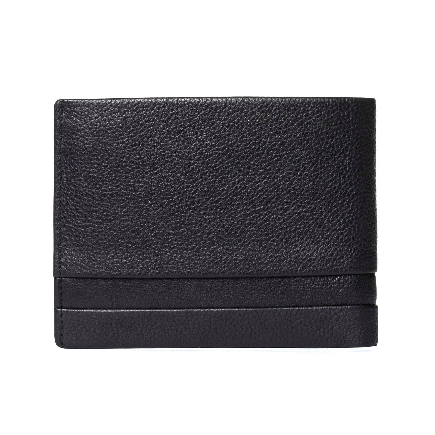 Momodesign portafoglio con portamonete Dollaro in vera pelle nero