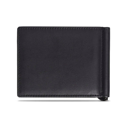 Momodesign portafoglio con ferma banconote Pure in vera pelle nera