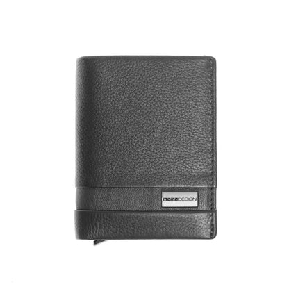 Momodesign portacarte Dollaro in vera pelle blu