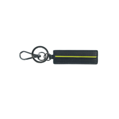 Momodesign portachiavi Subway in vera pelle nera fluo