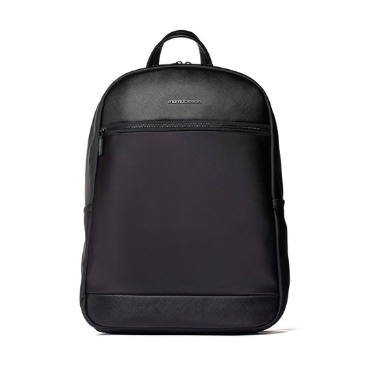 Momodesign zaino business Work saffiano medio in saffiano PU e nylon nero