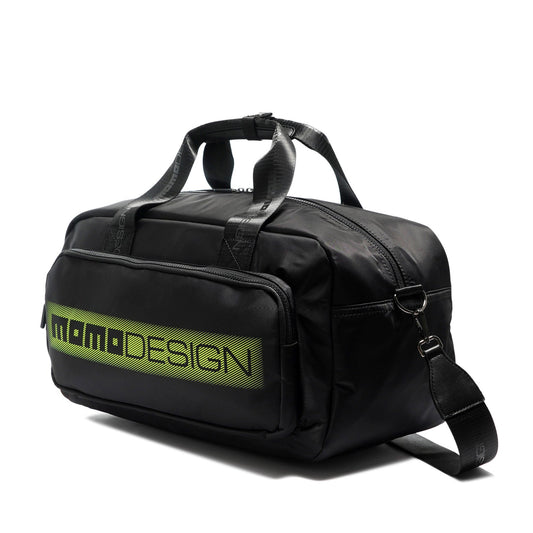 Momodesign Borsone Stripes in nylon nero decal fluo