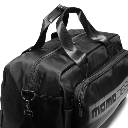 Momodesign Borsone Stripes in nylon nero decal bianca
