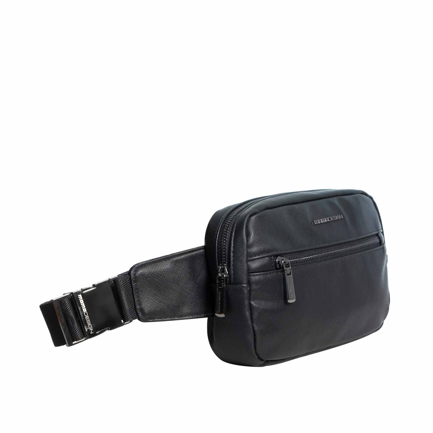 Momodesign Marsupio Sportivo Unico in Saffiano Nero