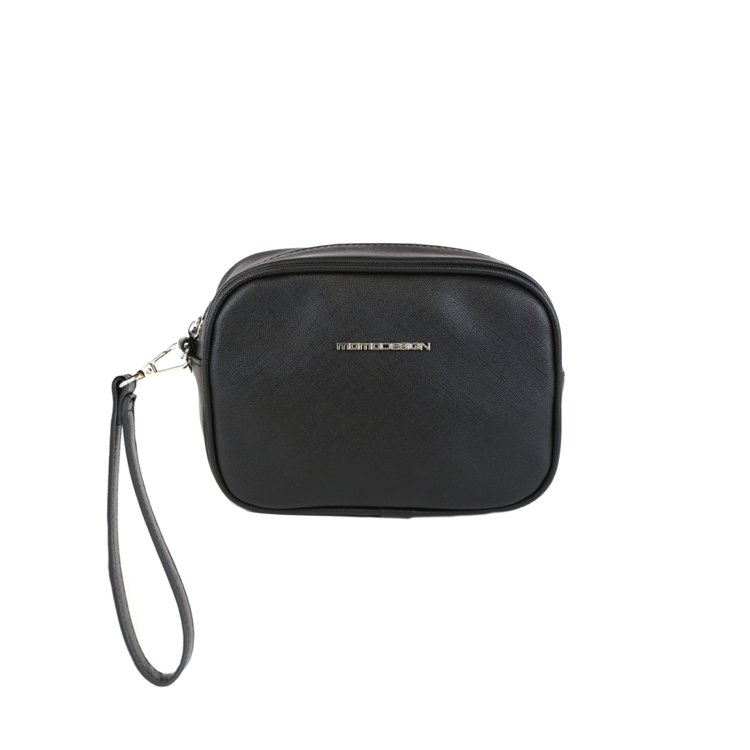Momodesign Pouch Business Piccola Unico in Saffiano Nero