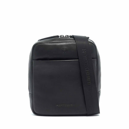 Momodesign Tracolla Business Logo in Pelle Nera
