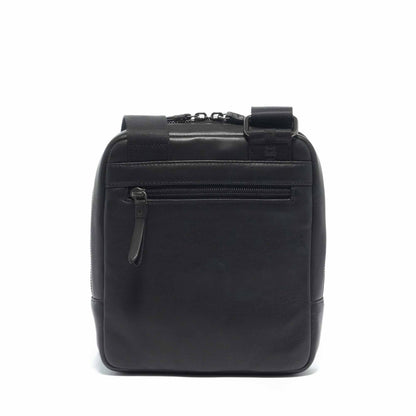 Momodesign Tracolla Business Logo in Pelle Nera