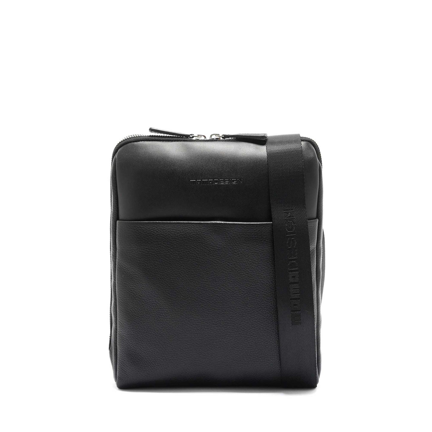 Momodesign Tracolla Essenziale in Pelle Nera