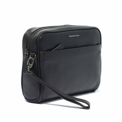 Momodesign Pouch Madrid in Pelle Blu