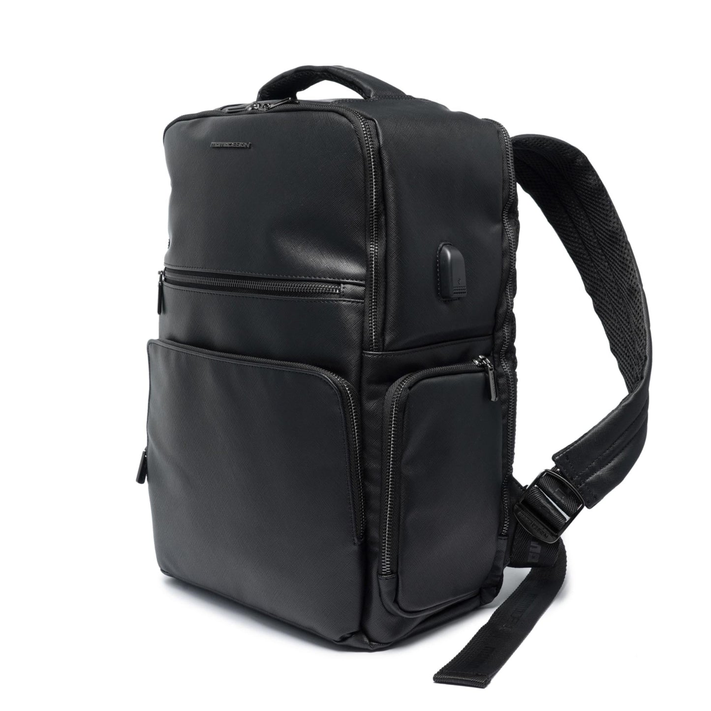 Momodesign Zaino Business Unico grande in saffiano nero