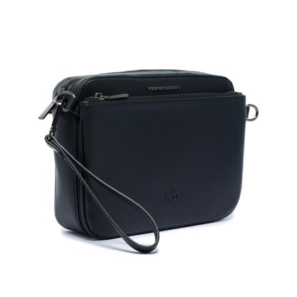 Momodesign Tracolla Piccola e Pouch work saffiano nera