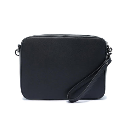 Momodesign Tracolla Piccola e Pouch work saffiano nera