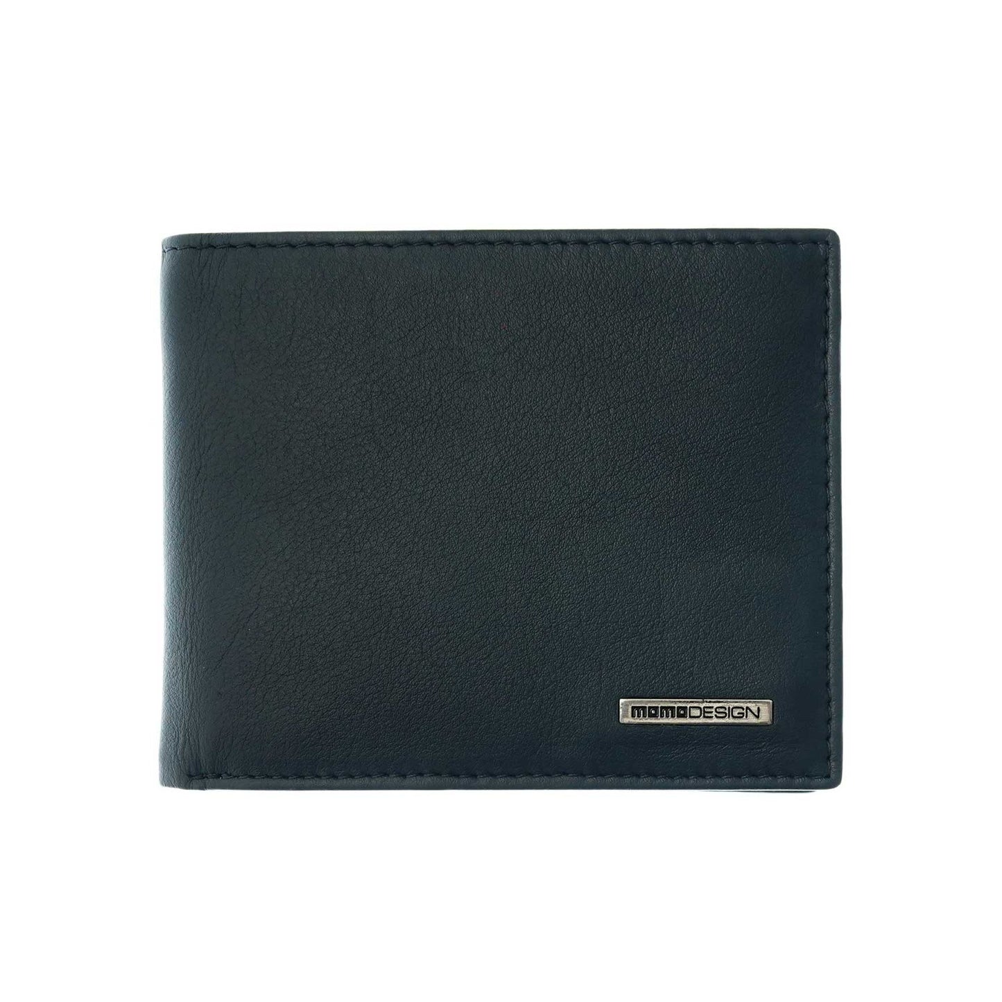 Momodesign Portafoglio in vera Pelle blu