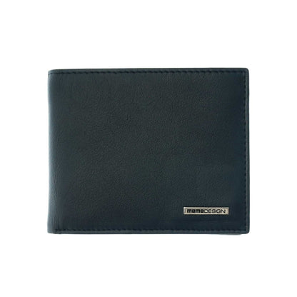 Momodesign Portafoglio in vera Pelle blu