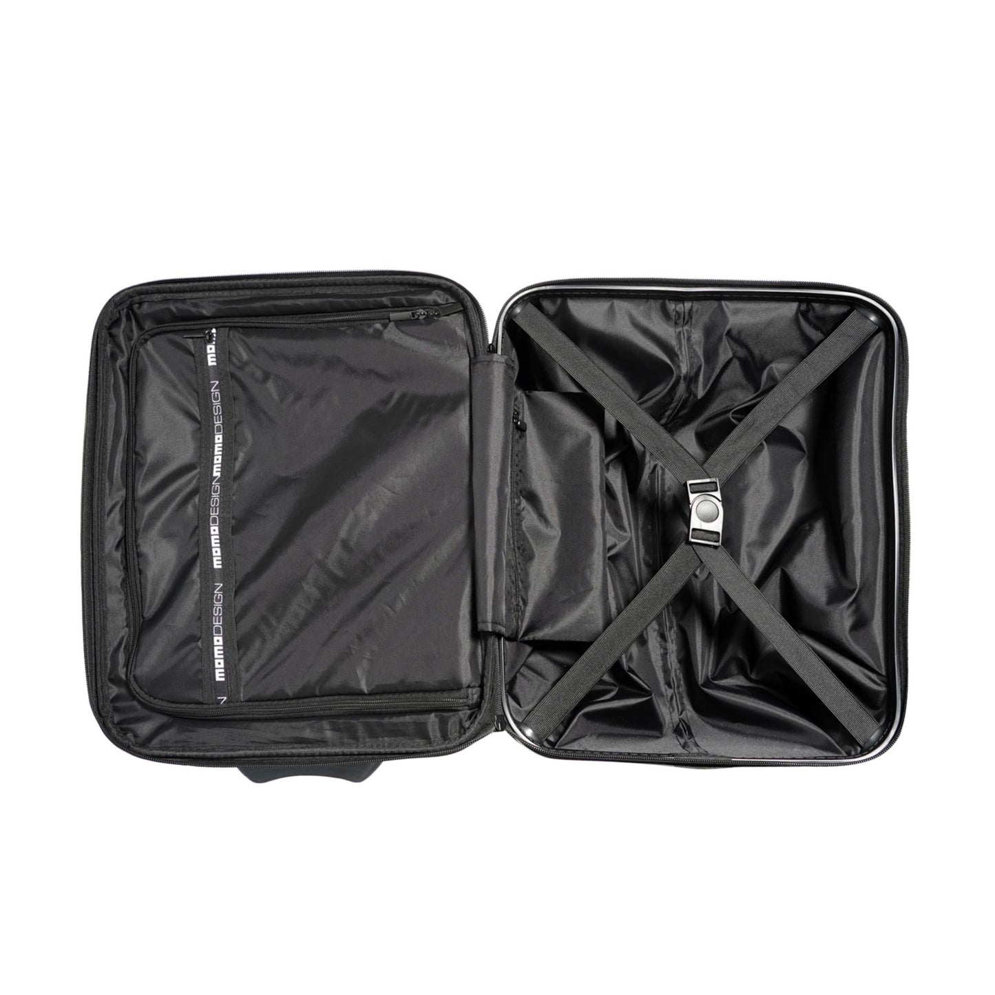 MOMODESIGN Trolley Cosmo S nero opaco con rigatura 3d