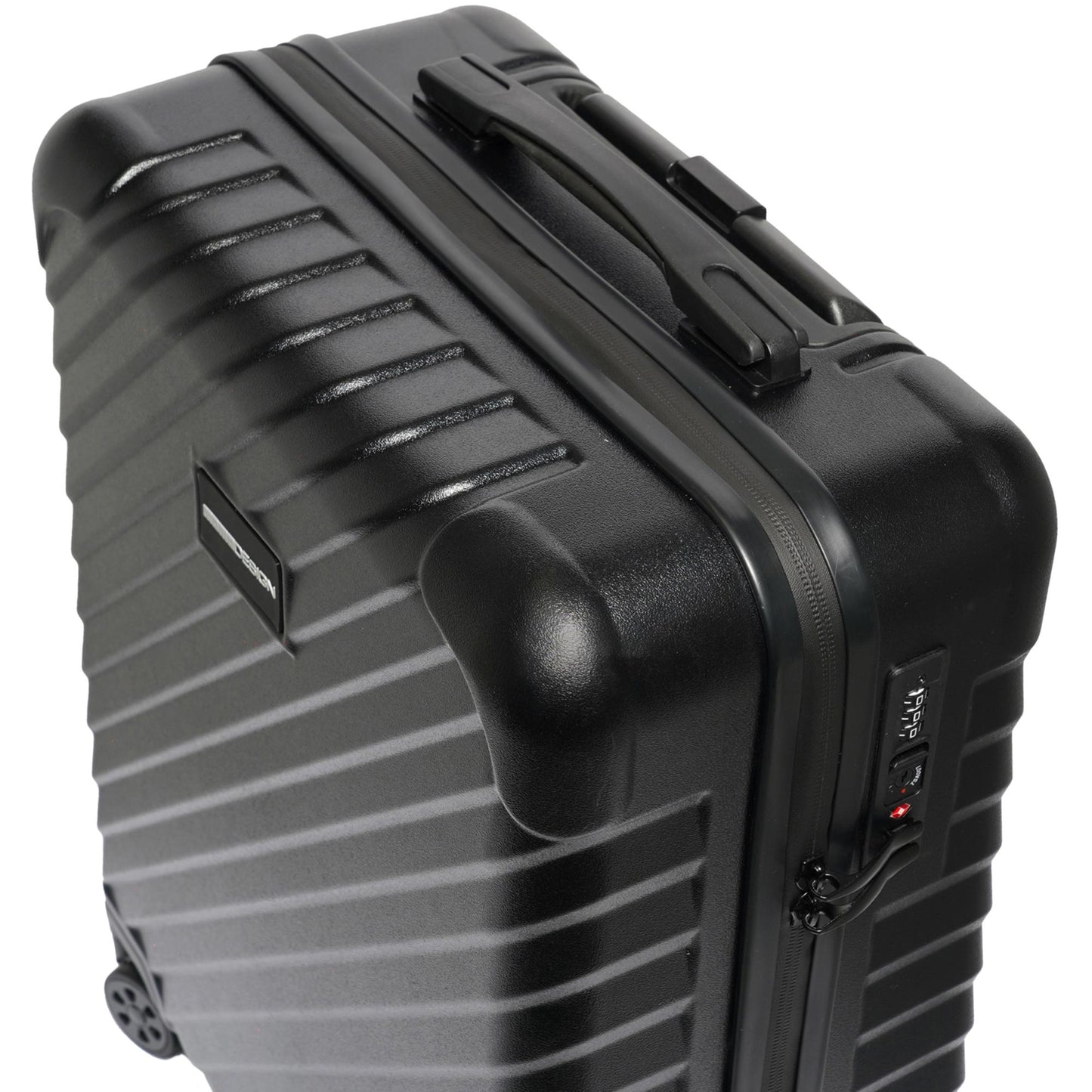 MOMODESIGN Trolley Cosmo S nero opaco con rigatura 3d