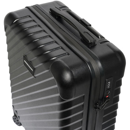 MOMODESIGN Trolley Cosmo S nero opaco con rigatura 3d
