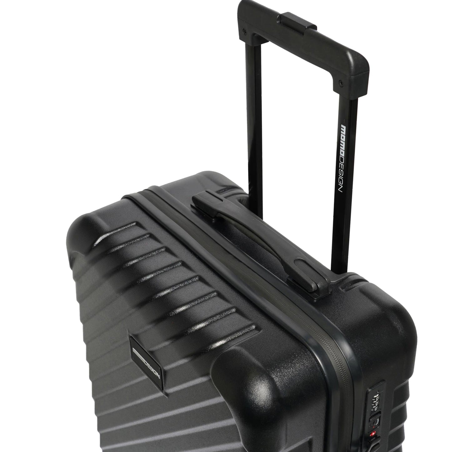 MOMODESIGN Trolley Cosmo S nero opaco con rigatura 3d