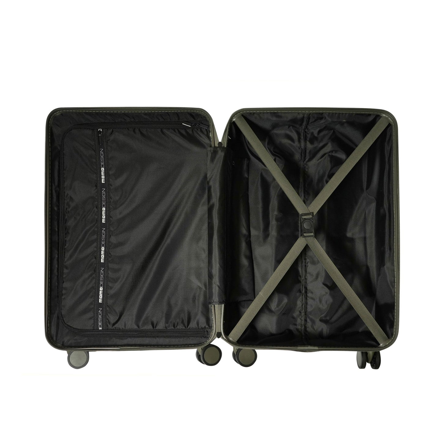 MOMODESIGN Trolley medio verde militare decal nera