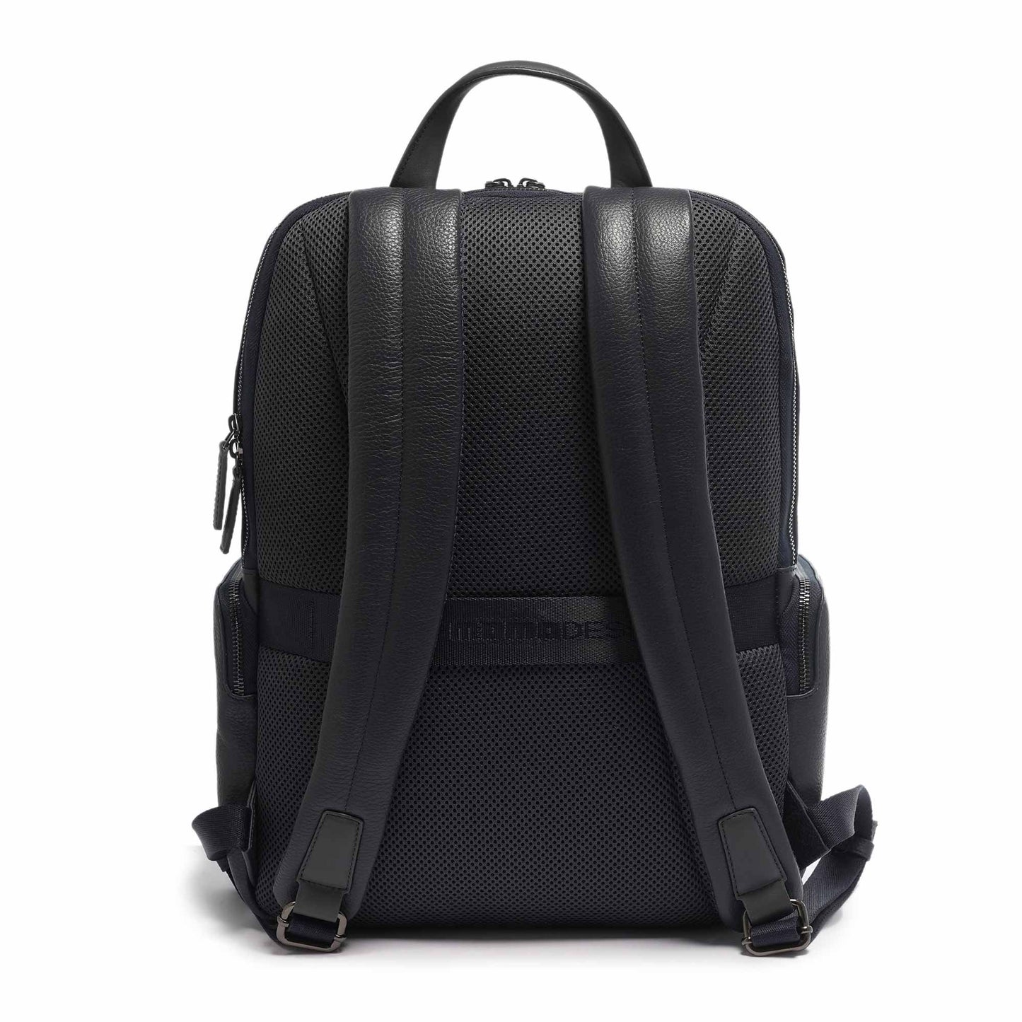 Momodesign Zaino Dollaro con 3 tasche in pelle colore blu