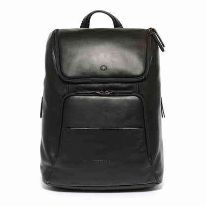 Momodesign Zaino Business Logo due tasche in pelle nera