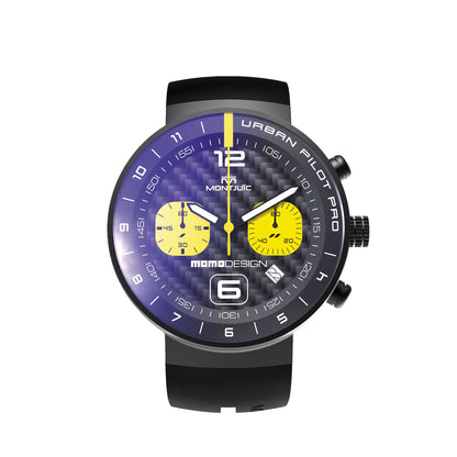MOMODESIGN X Montjuïc Orologio Urban Pilot PRO CHRONO BLACK PVD