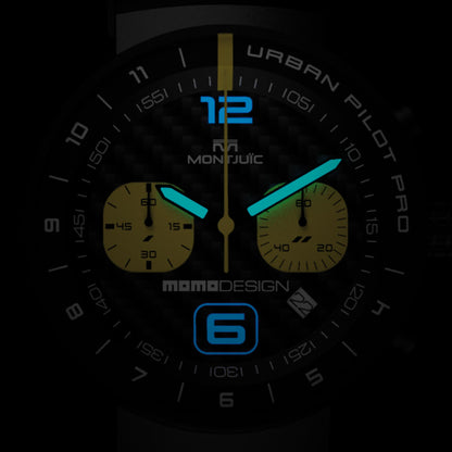 MOMODESIGN X Montjuïc Orologio Urban Pilot PRO CHRONO BLACK PVD